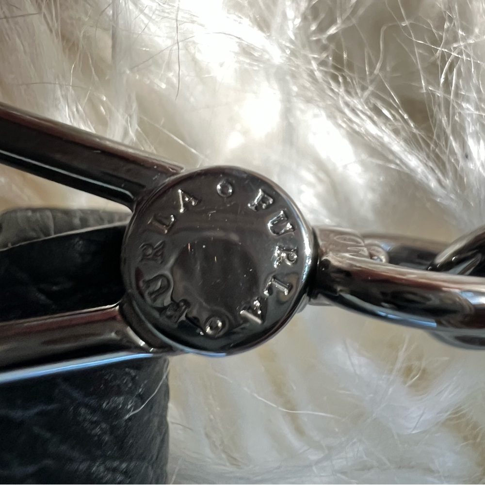 Authentic Furla Black Leather Envelope Clutch with chain - Picture 5 of 9